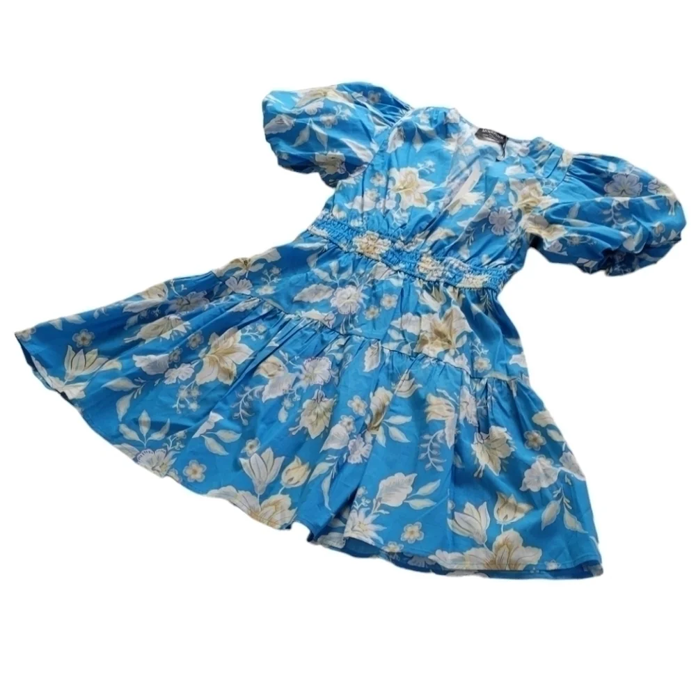 NWT MINKPINK Zinnia Mini Dress in Blue Multi - Picture 14 of 17
